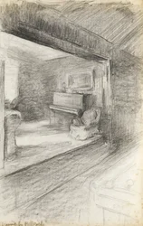 Das Wohnzimmer des Künstlers, ca. 1890